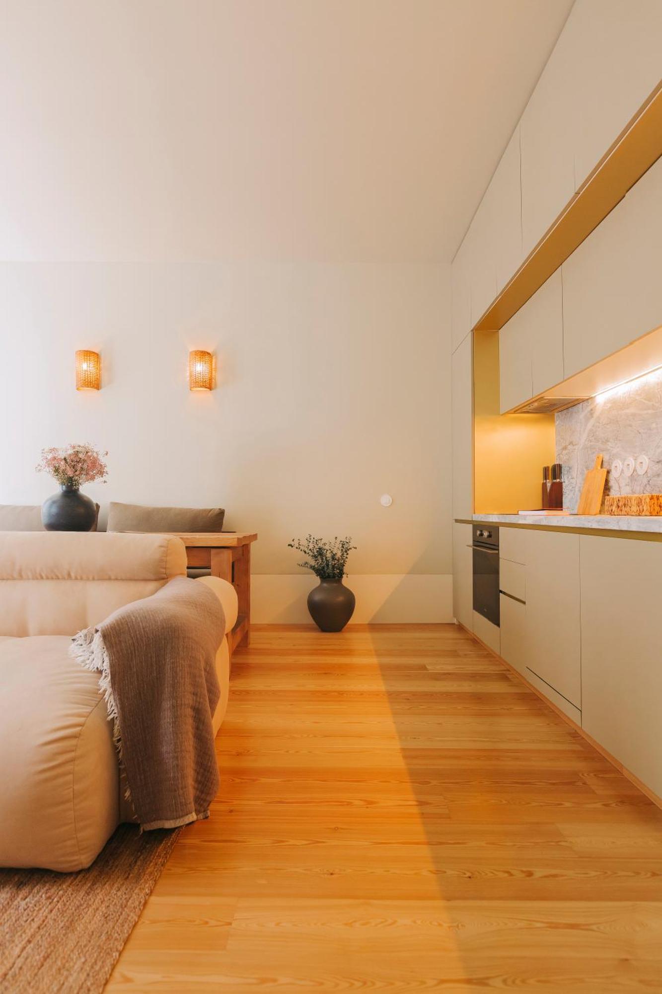 Village Aparthotel By Boa Porto Room photo A kitchen in a flat at the new development